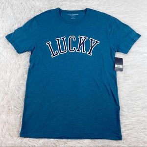 Lucky Brand short sleeve crew neck graphic t-shirt blue